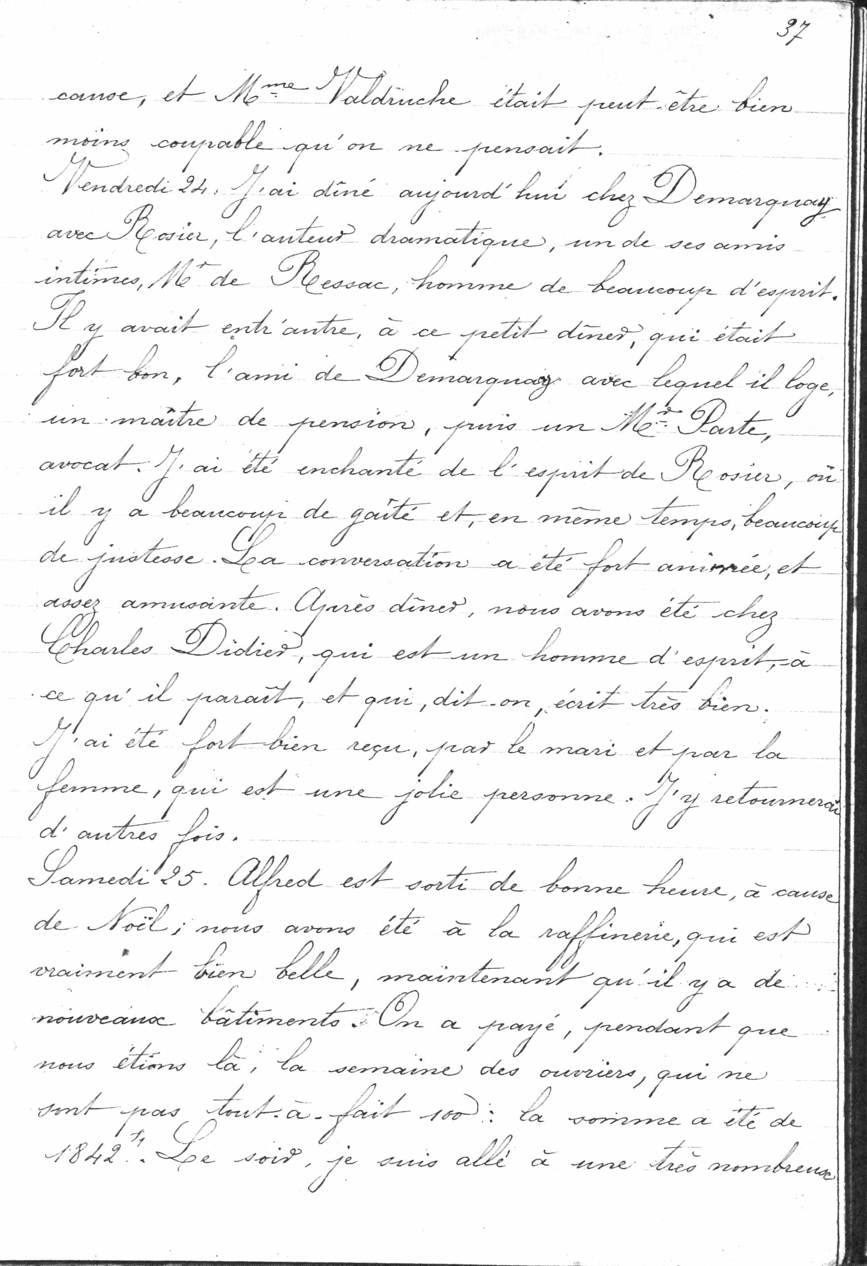 1841-1843 - Journal intime d’Auguste Duméril pendant ses fiançailles (1<sup>ère</sup> partie : 1841)