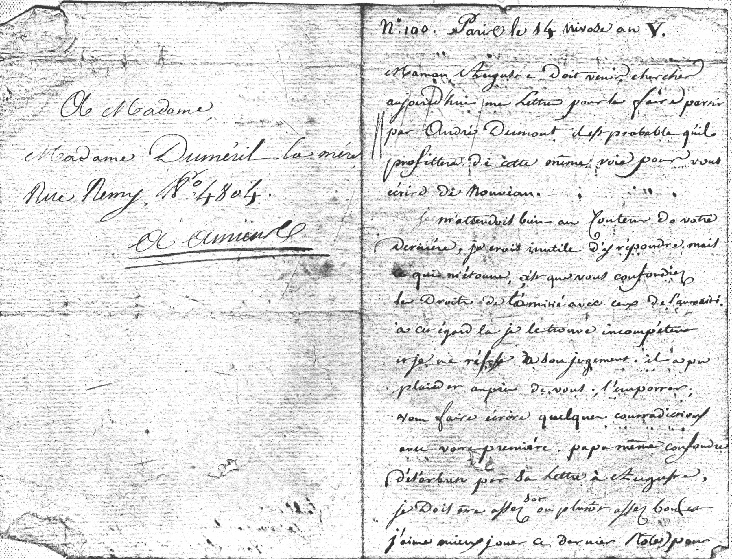 Mardi 3 janvier 1797, 14 nivôse an V