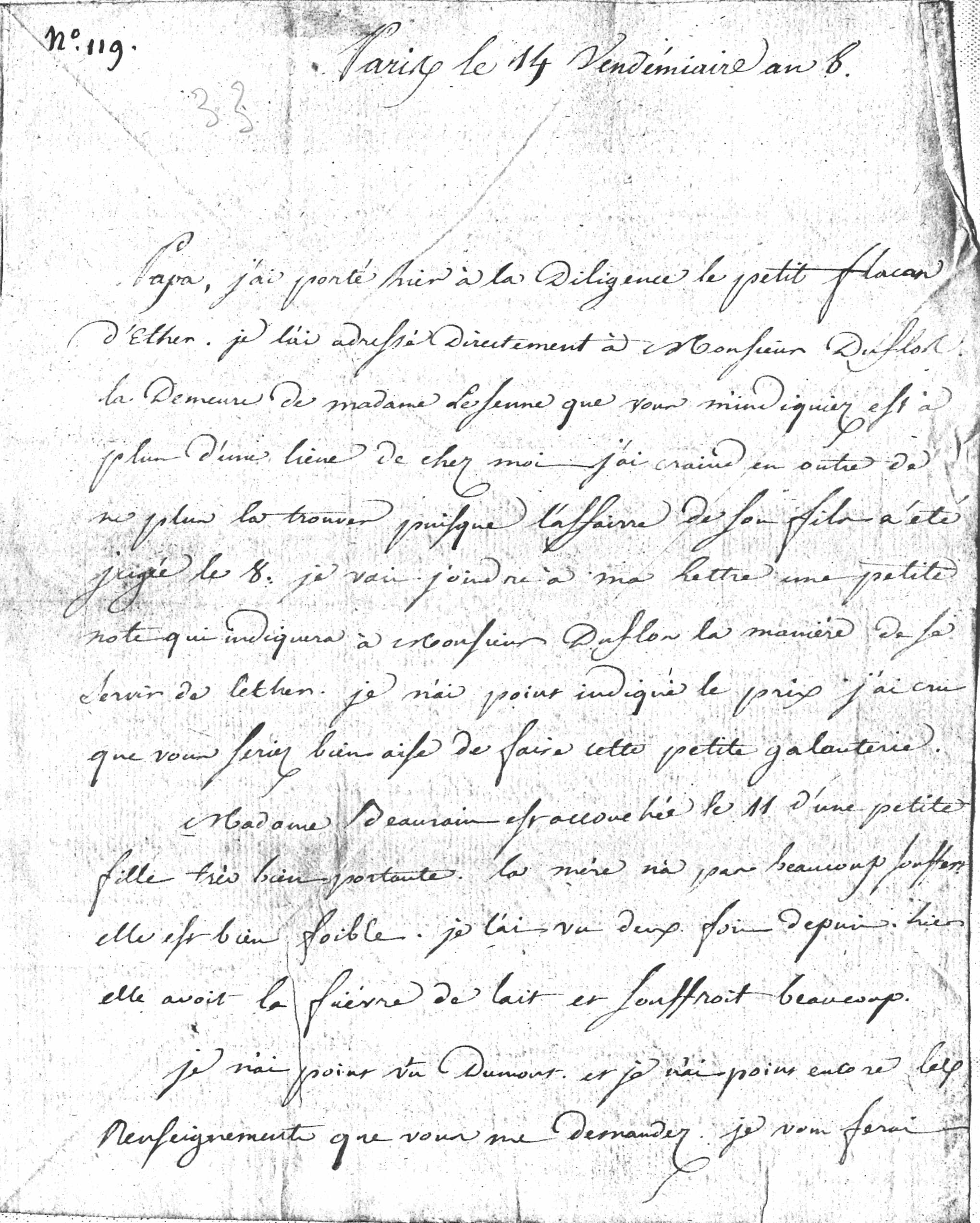 Dimanche 6 octobre 1799, 14 vendémiaire an VIII
