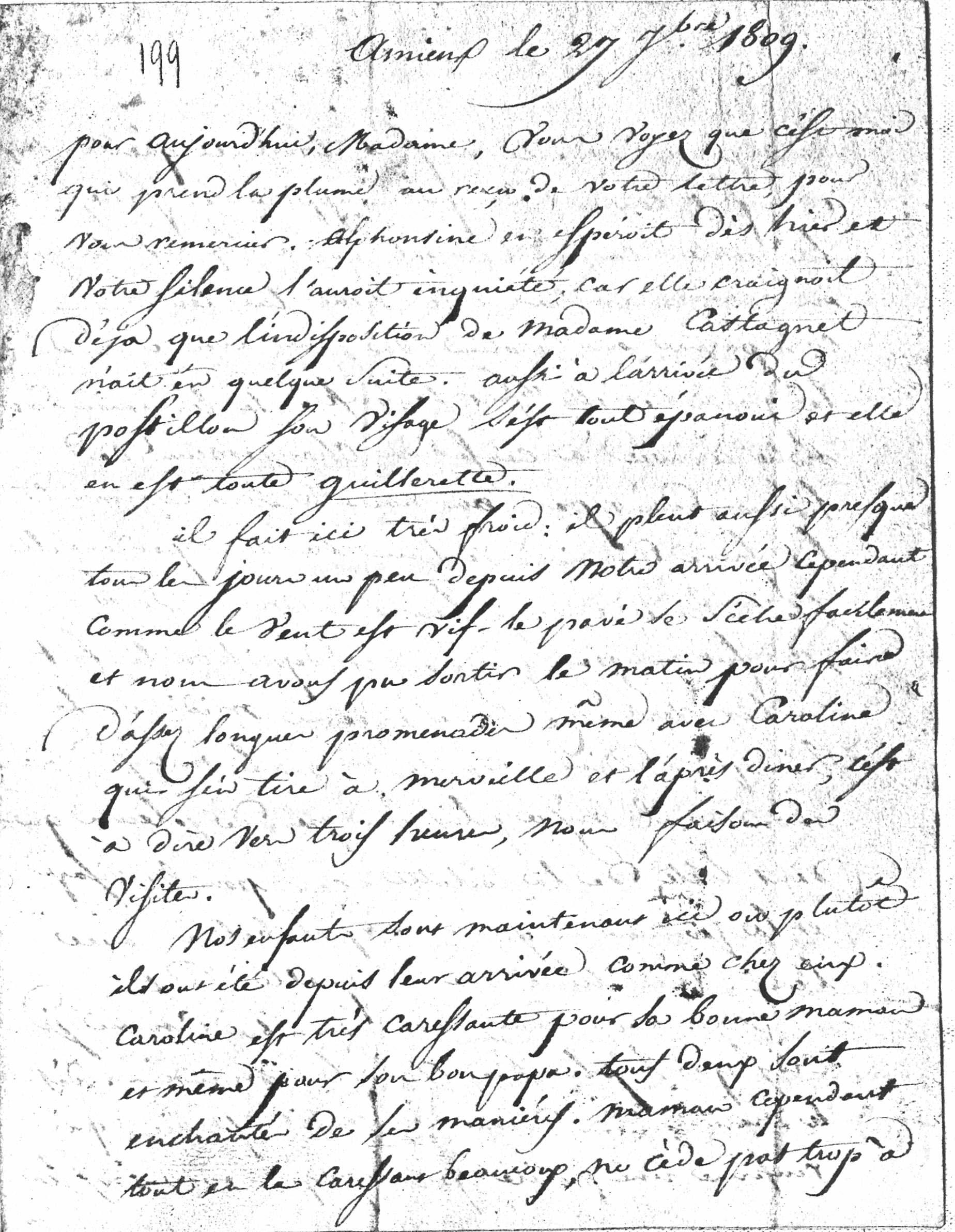 Mercredi 27 septembre 1809 (A)